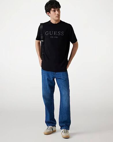 Ανδρική Κοντομάνικη Μπλούζα Guess - Ss Cn Guess Box Logo