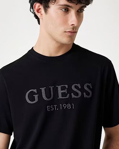 Ανδρική Κοντομάνικη Μπλούζα Guess - Ss Cn Guess Box Logo