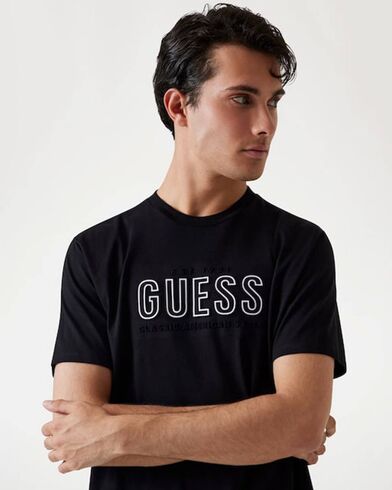 Ανδρική Κοντομάνικη Μπλούζα Guess - Ss Bsc Guess Embossed Logo