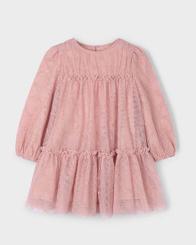 Παιδικό Μακρυμάνικο Φόρεμα Mayoral - Tulle printed