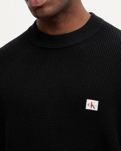 Ανδρική Μπλούζα Calvin Klein - Ls Ez Cotton Waffle Crwnk 9