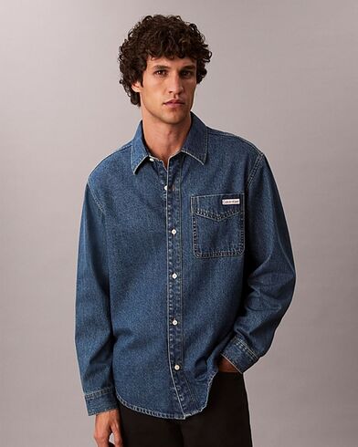 Ανδρικό Μακρυμάνικο Πουκάμισο Calvin Klein - Classic Harbour Blue