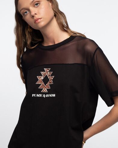 Γυναικεία Κοντομάνικη Μπλούζα Peace And Chaos - Insignia