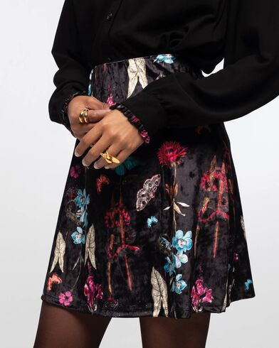 Peace And Chaos - Hydrangea Mini Skirt  