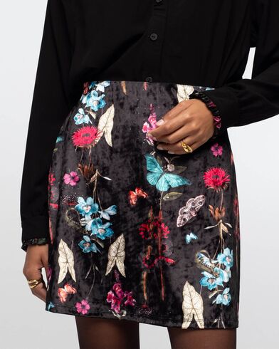 Peace And Chaos - Hydrangea Mini Skirt  