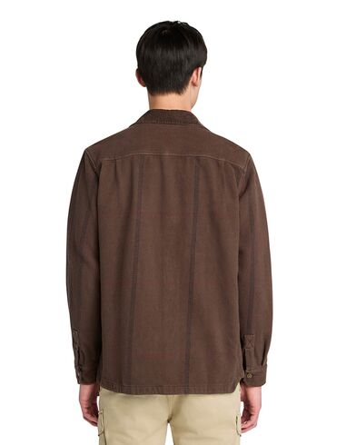 Ανδρικό Μακρυμάνικο Πουκάμισο Timberland - Corduroy Collar Utility Overshirt Chocolate