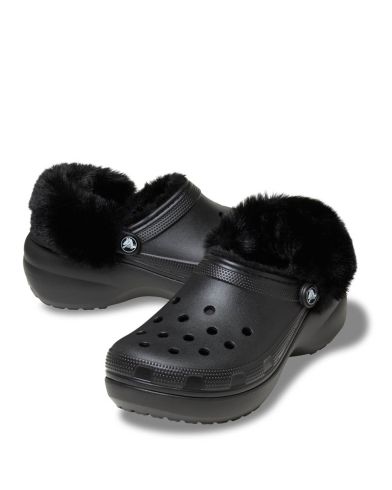 Γυναικείες Πλατφόρμες Clogs Crocs - Classic Fuzz Lined