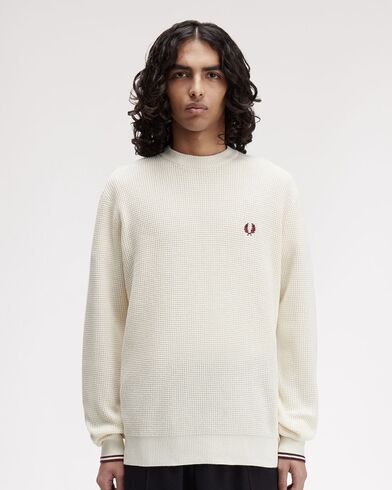 Ανδρική Μακρυμάνικη Μπλούζα Fred Perry - Waffle Stitch