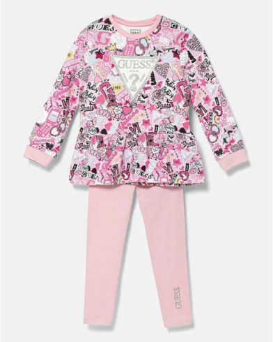Παιδικό Σετ Guess - Ls Active Top+Leggings