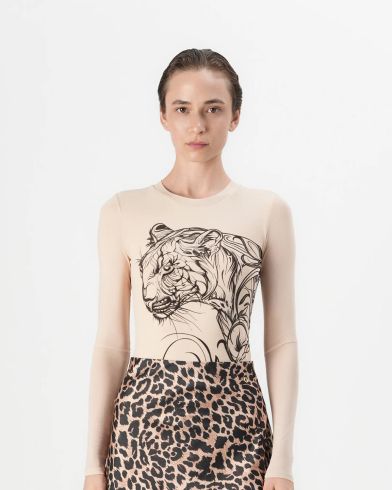 Γυναικείο Μακρυμάνικο Κορμάκι Guess - Ls Penelope Mesh