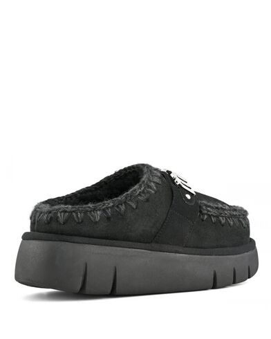 Mou - Bounce Clog Suede - Letter Logo      