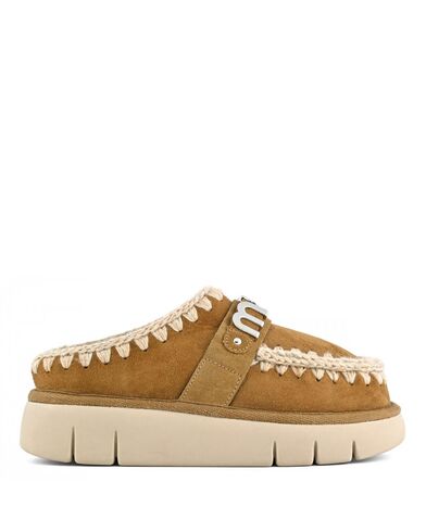 Mou - Bounce Clog Suede - Letter Logo      