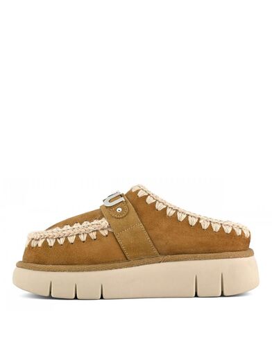 Mou - Bounce Clog Suede - Letter Logo      