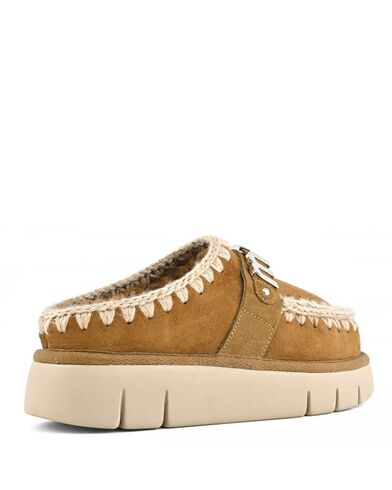 Mou - Bounce Clog Suede - Letter Logo      