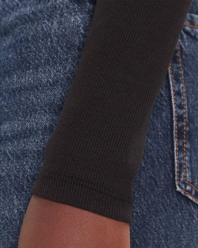 Calvin Klein - Ls Woven Label 2X2 Rib Scoop Nec   