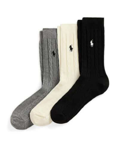 Ανδρικές Κάλτσες Polo Ralph Lauren - Cable-Crew Sock-3 Pack