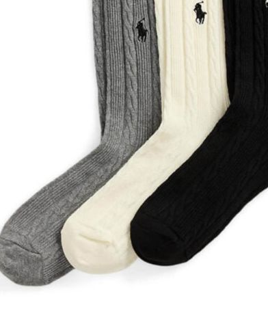 Ανδρικές Κάλτσες Polo Ralph Lauren - Cable-Crew Sock-3 Pack