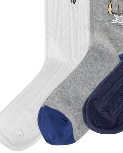 Polo Ralph Lauren - Fa Bear Gtbx-Crew Sock-3 Pack