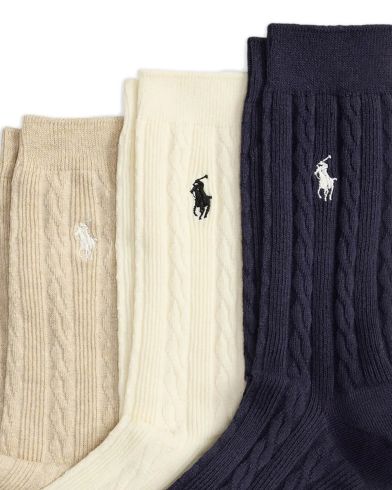 Polo Ralph Lauren - Classic Cbl-Crew Sock-3 Pack
