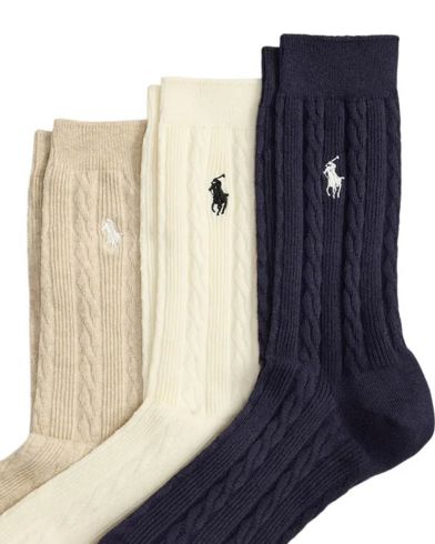 Polo Ralph Lauren - Classic Cbl-Crew Sock-3 Pack