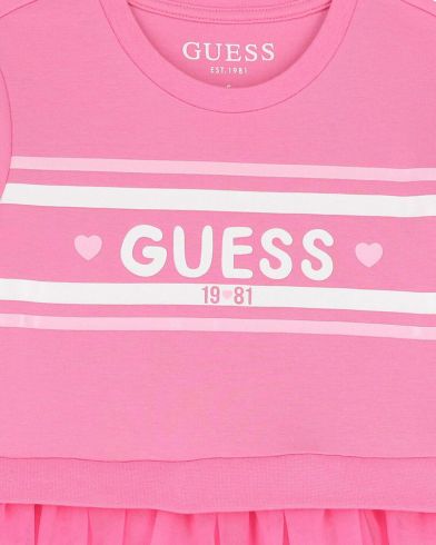 Παιδικό Μακρυμάνικο Φόρεμα Guess - Ls Mixed Fabric