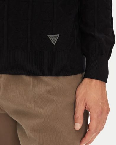 Ανδρική Μακρυμάνικη Μπλούζα Πουλόβερ Guess - Heron Cn Ls Monogram