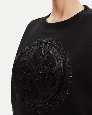 Γυναικεια Μακρυμάνικη Μπλούζα Φούτερ Guess - Cn 4G Logo Hotfix