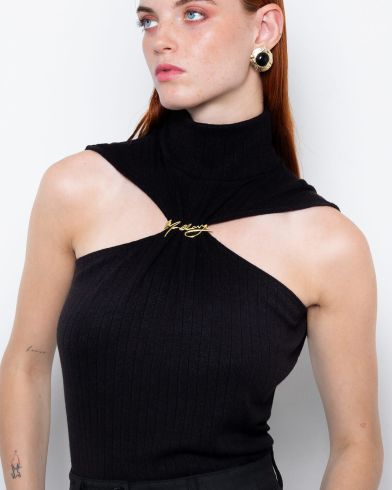 Γυναικείο Halter Top Mallory The label - Whiskey moon Off Shoulder Turtleneck With Mallory Pin