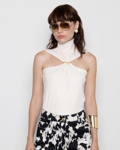 Mallory The label - Whiskey moon Off Shoulder Turtleneck With Mallory Pin 