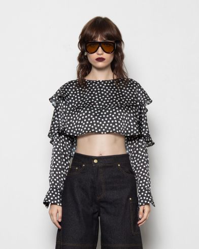 Γυναικεία Μακρυμάνικη Crop Μπλούζα Mallory The label - Bo