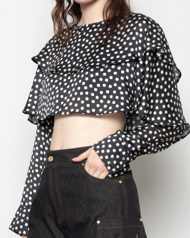 Γυναικεία Μακρυμάνικη Crop Μπλούζα Mallory The label - Bo