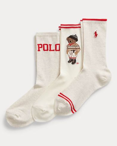 Γυναικείες Κάλτσες Polo Ralph Lauren - Clrd Br Gtbx-Crew Sock-3 Pack