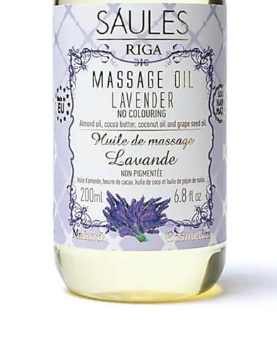 Saules Riga - Natural massage oil lavender