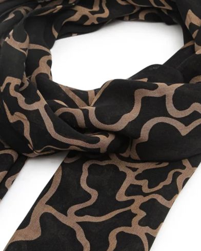 Γυναικείο φουλάρι Tous - 180X70 Kaos Negro