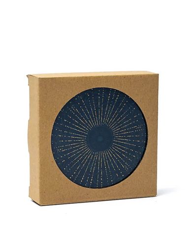 Mani - Coasters Mandala dark blue set of 6