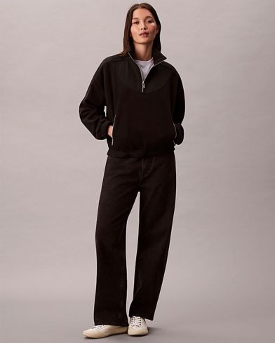 Calvin Klein - 1/4 Zip Mixed Media Polar Fleece  