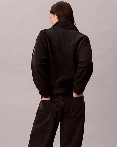 Calvin Klein - 1/4 Zip Mixed Media Polar Fleece  