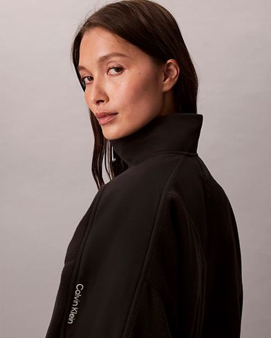 Calvin Klein - 1/4 Zip Mixed Media Polar Fleece  