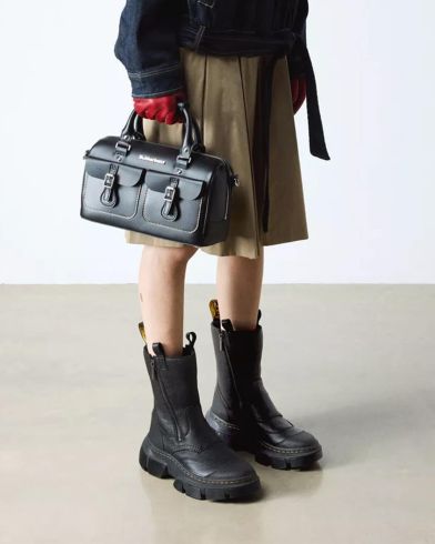 Γυναικεία Μποτάκια Dr Martens - Dmxl Rigger Lunar + Rubber Grain Leather