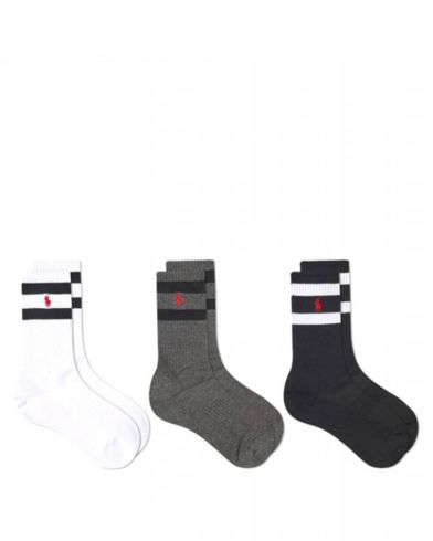 Ανδρικές Κάλτσες Polo Ralph Lauren - Class Stripe-Crew-3 Pack