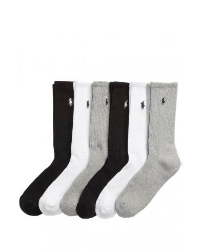 Polo Ralph Lauren - Crew 6Pk-Crew Sock-6 Pack  