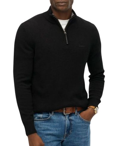 Ανδρική Μακρυμάνικη Μπλούζα Superdry - D3 Stud Wool Blend Half Zip