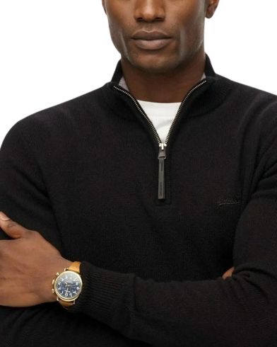 Ανδρική Μακρυμάνικη Μπλούζα Superdry - D3 Stud Wool Blend Half Zip