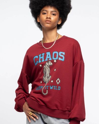 Γυναικεία Μπλούζα Φούτερ Peace And Chaos - Tigris