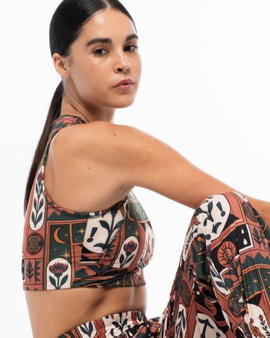 Peace And Chaos - Mystic Bloom Sports Top