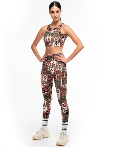 Peace And Chaos - Mystic Bloom Sports Leggings-with pockets 