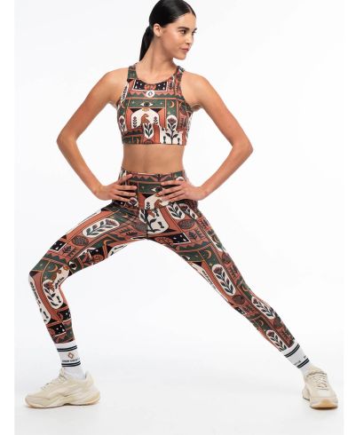 Peace And Chaos - Mystic Bloom Sports Leggings-with pockets 