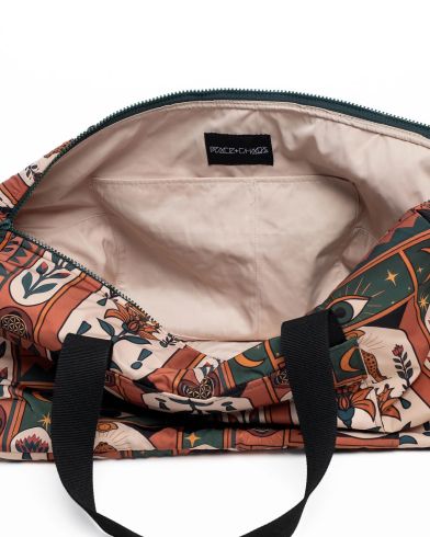 Peace And Chaos - Mystic Bloom Sports Bag