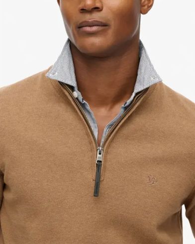 Ανδρική Μακρυμάνικη Μπλούζα με Φερμουάρ Superdry - D1 Stud Essentials Cotton