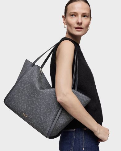 Tous - Capazo L. Kaos Mini Lines Gris Oscuro